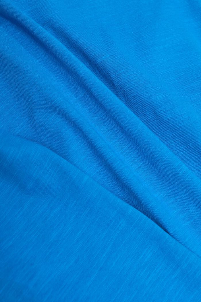T-shirt w z bawełnianego dżerseju, BRIGHT BLUE, detail image number 5