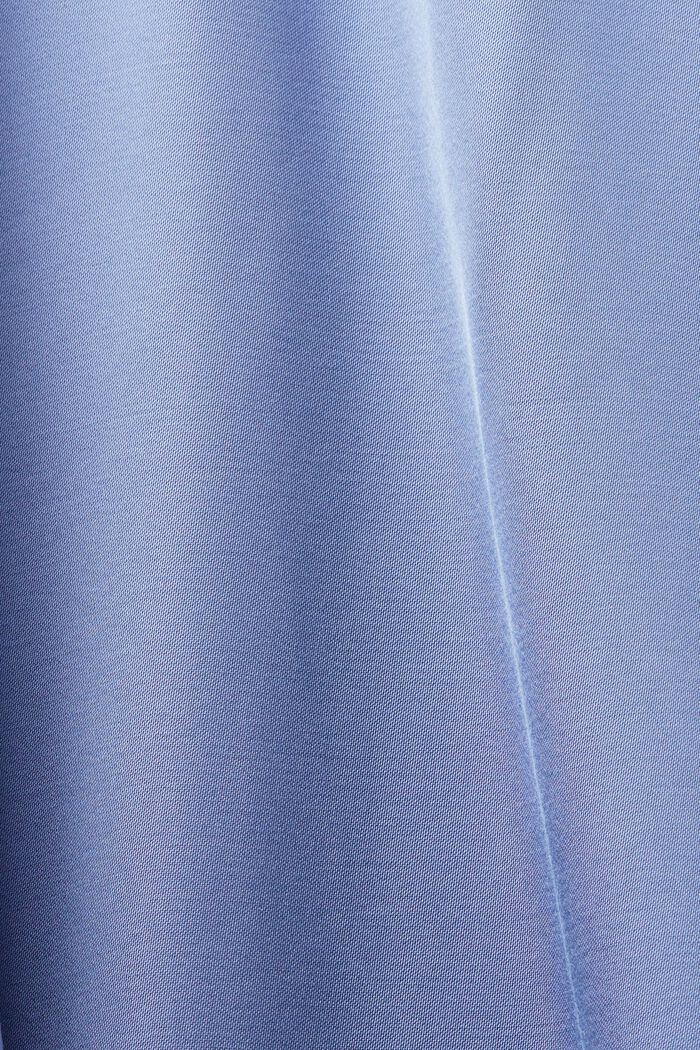 Marszczona satynowa bluzka, BLUE LAVENDER, detail image number 5