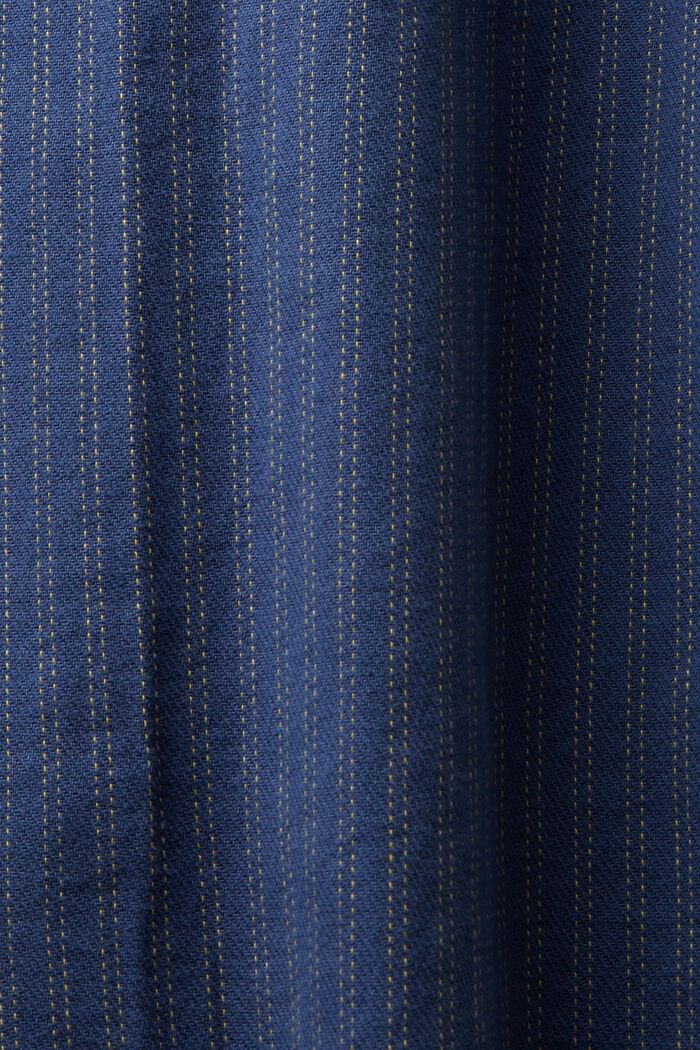 Flanelowa koszula z bawełny w prążki, GREY BLUE, detail image number 6