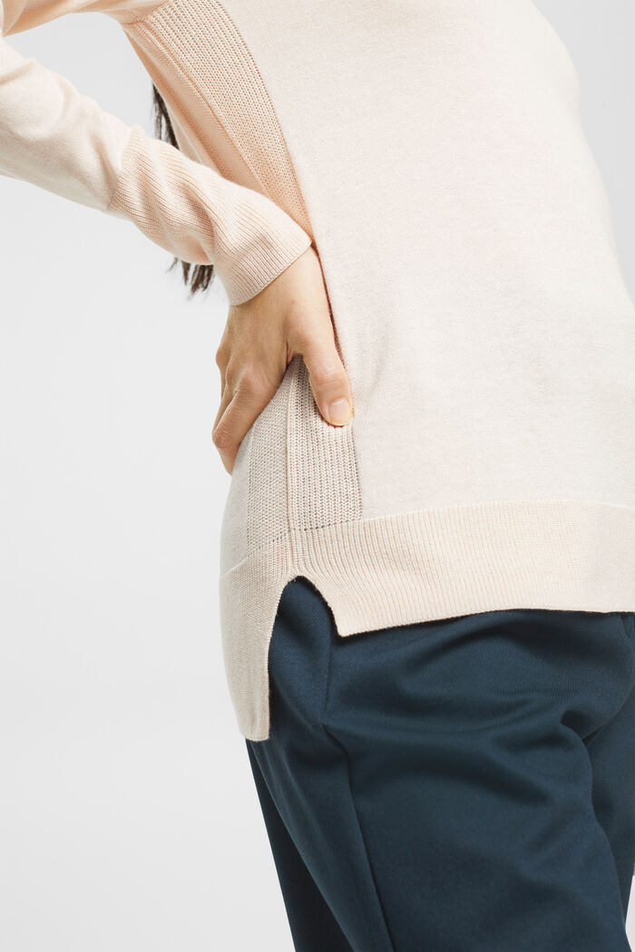 Sweter z delikatnym splotem, PASTEL PINK, detail image number 4
