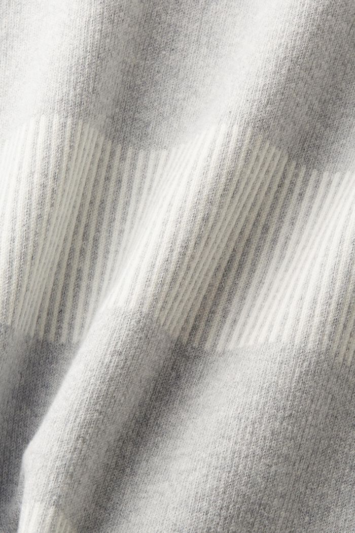 Sweter z prążkowanej dzianiny w paski, LIGHT GREY, detail image number 4