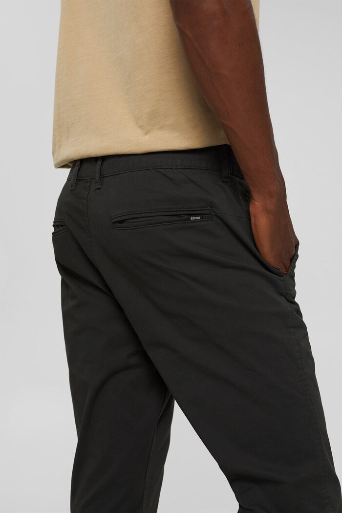 Spodnie chino z bawełny ekologicznej z brelokiem, DARK GREY, detail image number 5