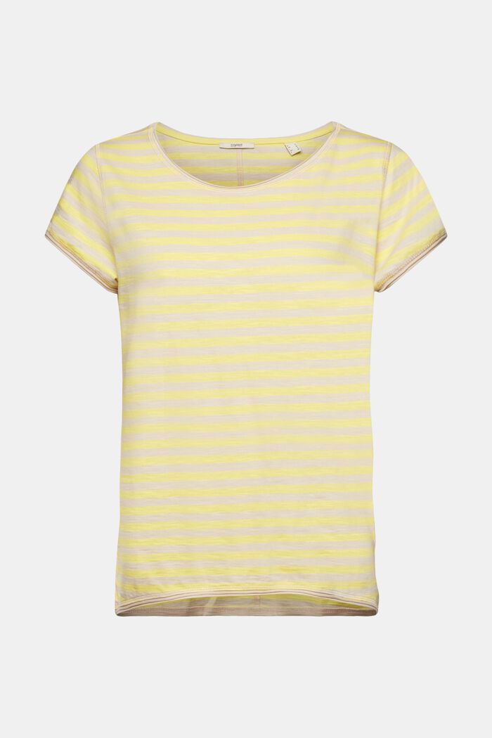 Pasiasty t-shirt z rolowanym brzegiem, LIGHT TAUPE, detail image number 6