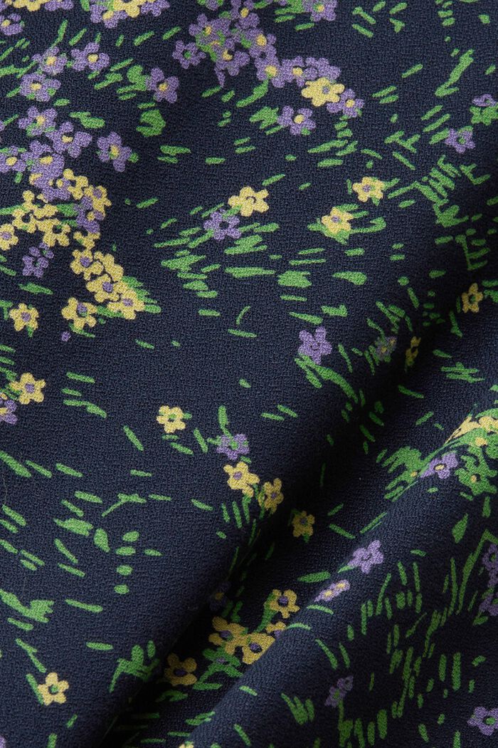 Bluzka z bawełny z kwiatowym nadrukiem, NAVY, detail image number 5