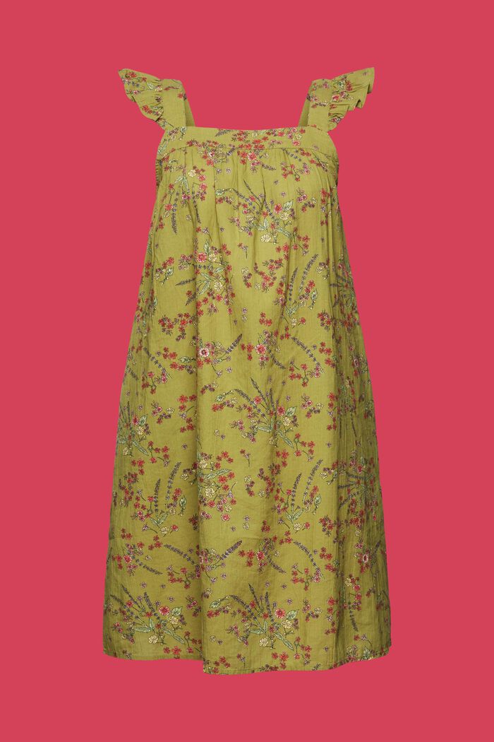 Sukienka mini z nadrukiem, 100% bawełny, PISTACHIO GREEN, detail image number 6