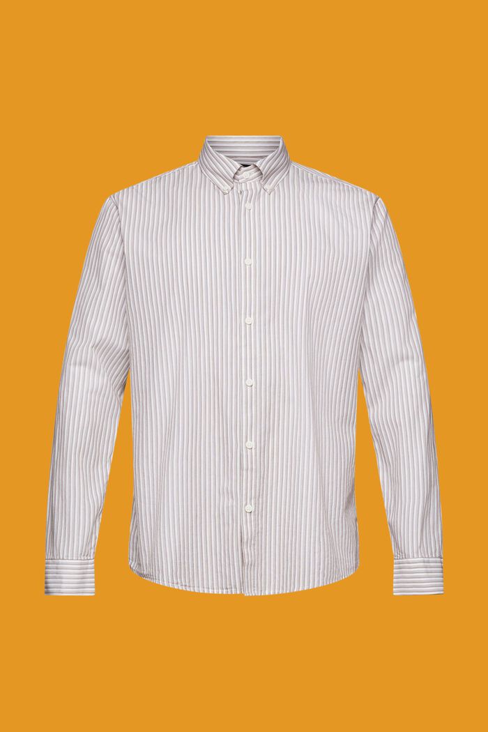 Koszula w paski ze zrównoważonej bawełny, TOFFEE, detail image number 6
