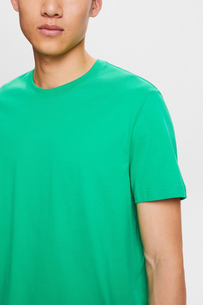 T-shirt z dżerseju z bawełny pima, GREEN, detail image number 2
