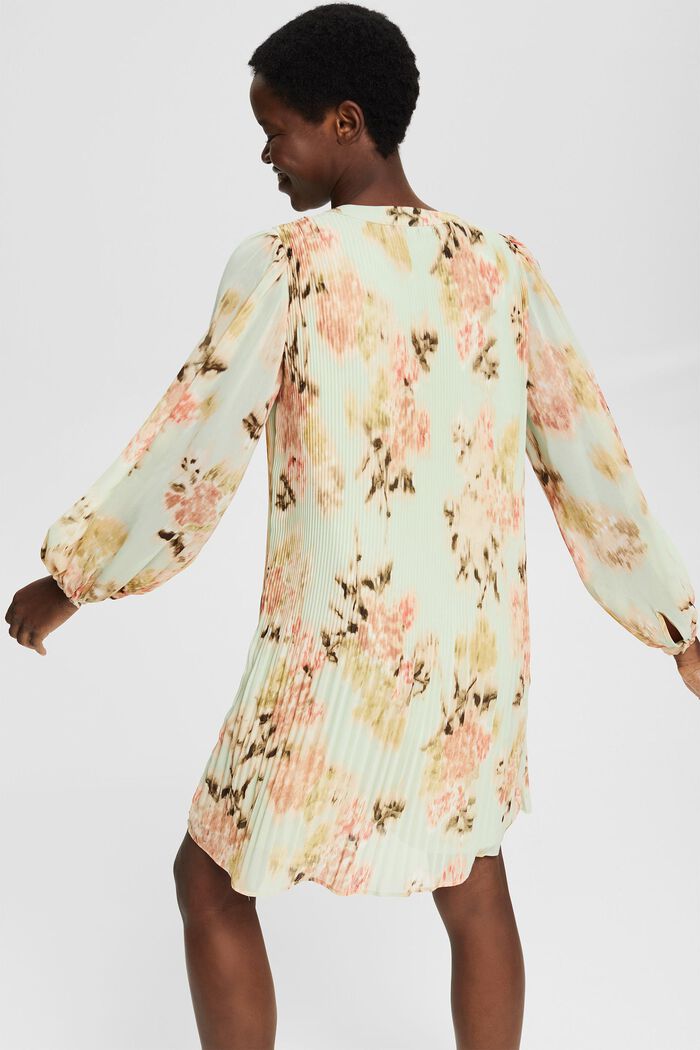 Z recyklingu: szyfonowa sukienka z kwiatowym wzorem, PASTEL GREEN, detail image number 2
