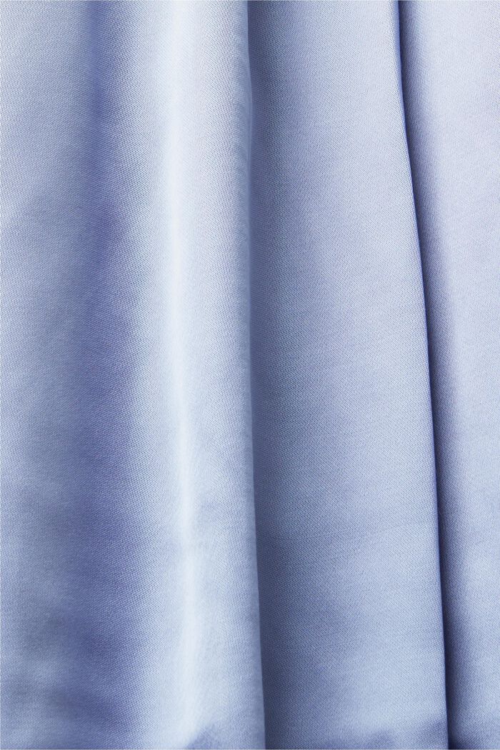 Satynowa sukienka midi z wiązaniami na ramionach, LIGHT BLUE LAVENDER, detail image number 5