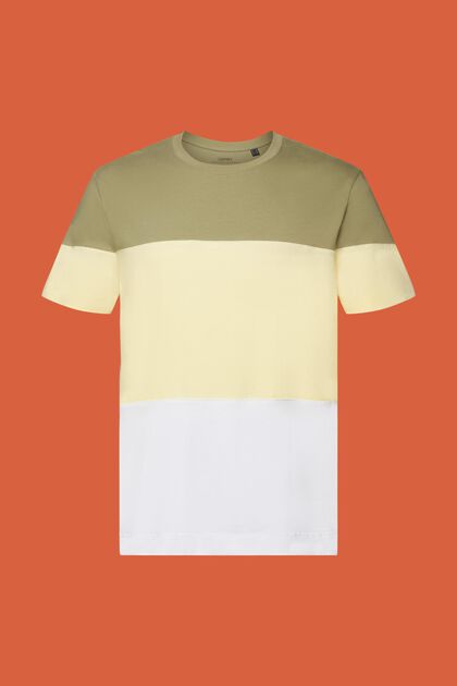 T-shirt w bloki kolorów, 100% bawełny