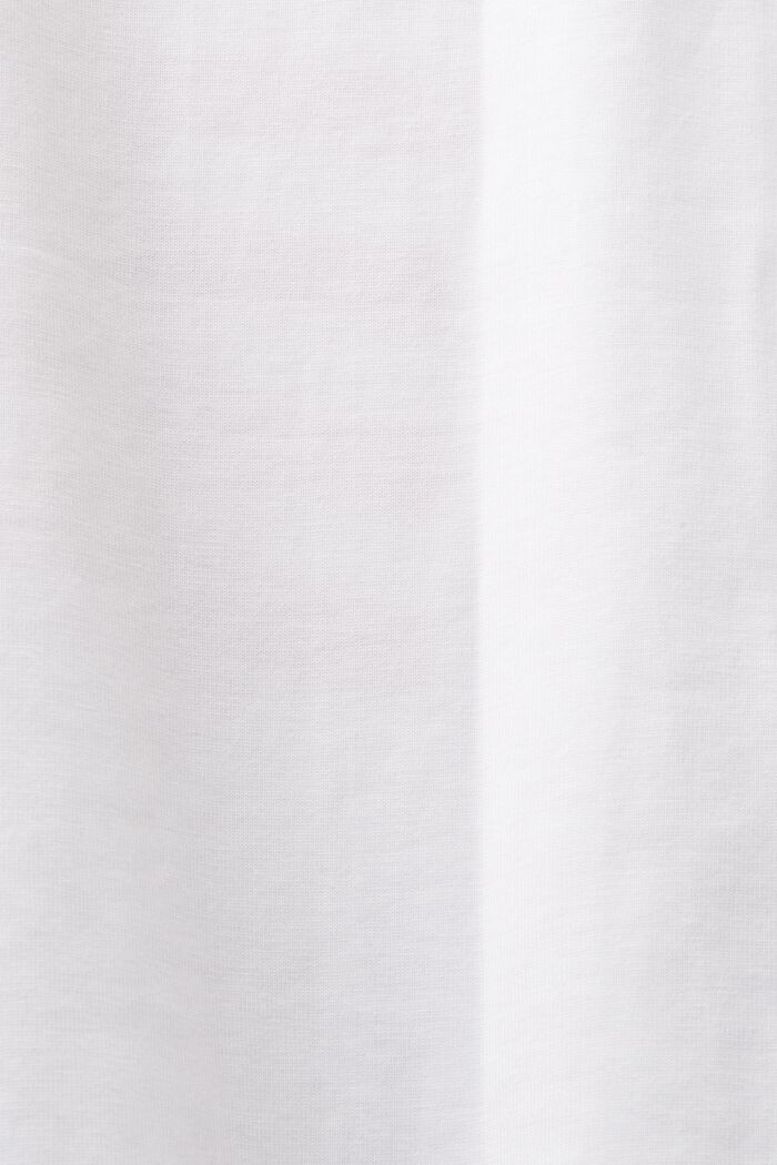 T-shirt z logo z okrągłym dekoltem, WHITE, detail image number 5