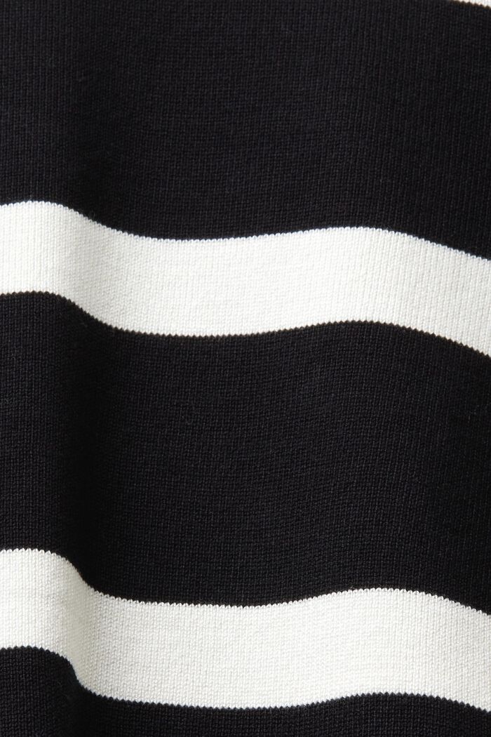 Sweter z okrągłym dekoltem w paski, NEW BLACK, detail image number 5