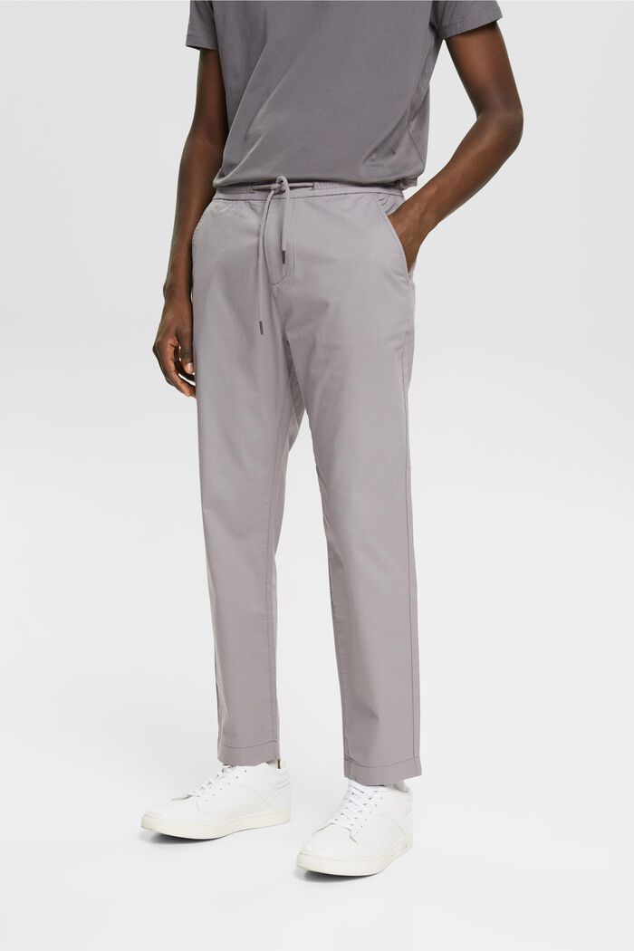 Spodnie w stylu joggersów, GREY, detail image number 0