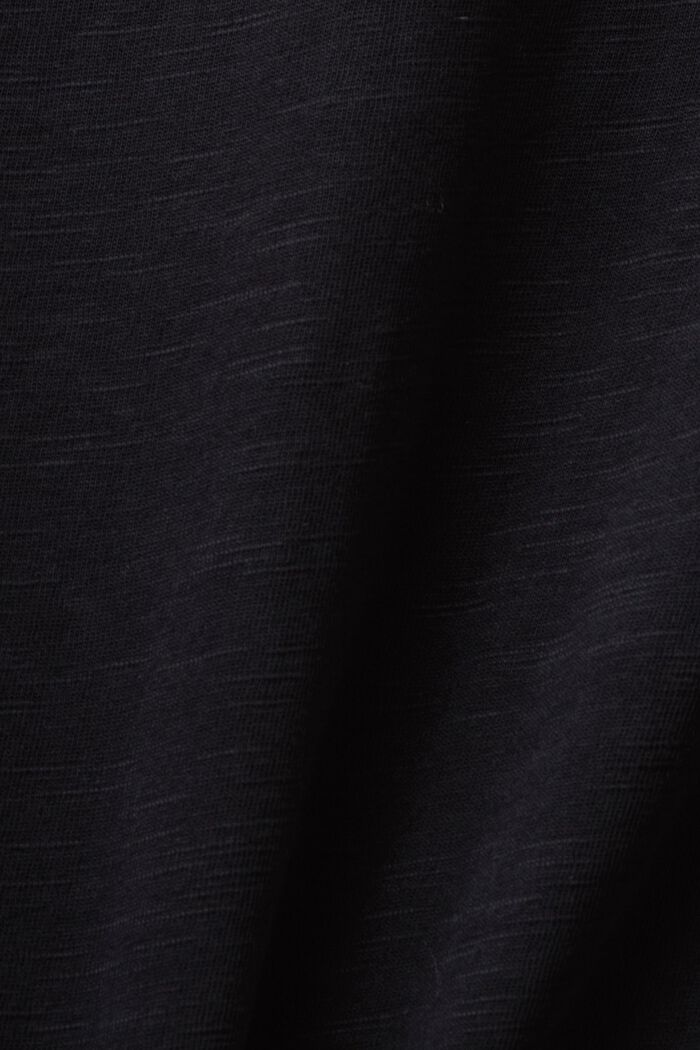 Jerseyowa koszulka z długim rękawem, 100% bawełny, BLACK, detail image number 5
