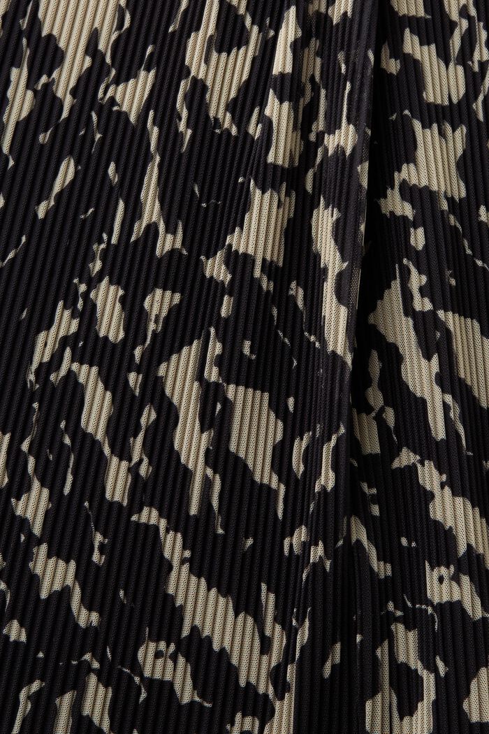 Spódnica midi z siateczki z nadrukiem, BLACK, detail image number 5