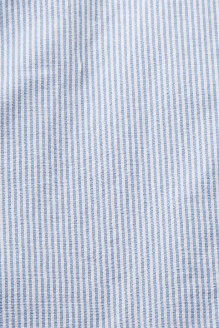 Koszula w paski z bawełnianej popeliny, LIGHT BLUE, detail image number 5