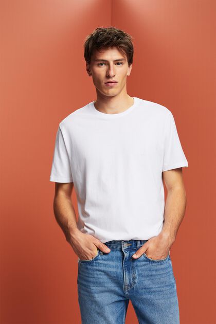 Dżersejowy T-shirt z nadrukiem, 100% bawełny