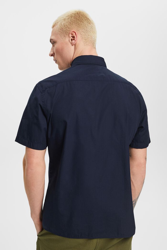 Koszula z ekologicznej bawełny z krótkimi rękawami, NAVY, detail image number 3