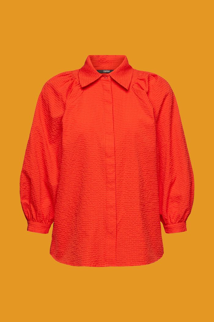Bluzka z kory z bufiastymi rękawami, ORANGE RED, detail image number 5