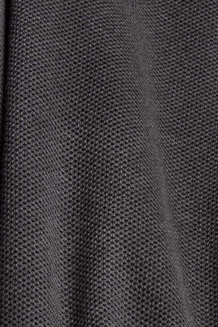 Sweter z fakturą, 100% bawełny ekologicznej, DARK GREY, detail image number 4