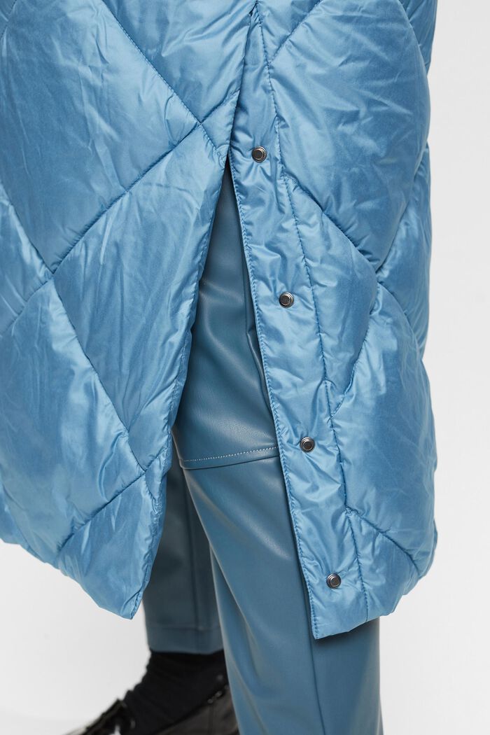 Długi płaszcz z pikowaniem w diamenty, BLUE LAVENDER, detail image number 0