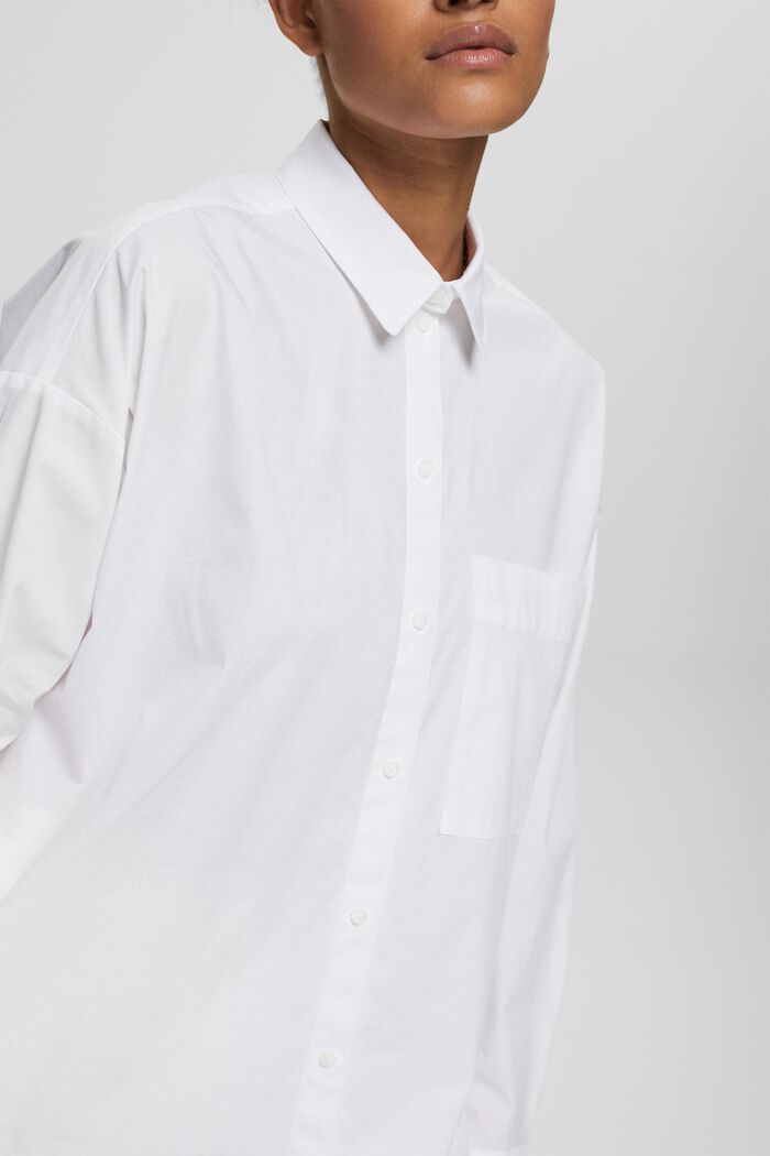 Bluzka koszulowa oversize, WHITE, detail image number 2