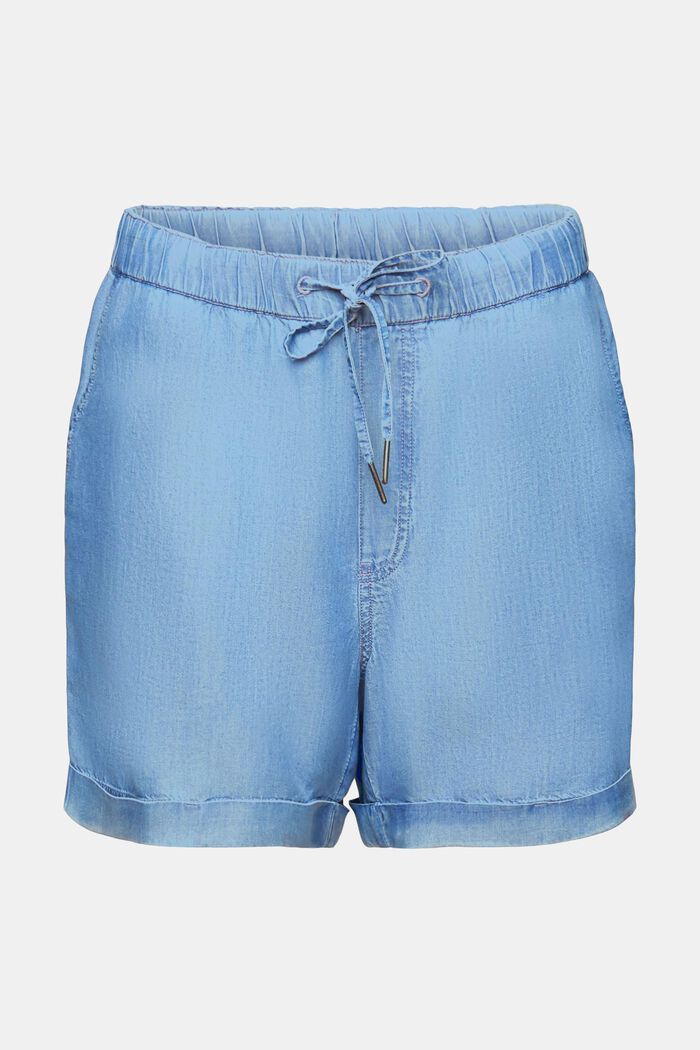 Z włókna TENCEL™: szorty w dżinsowym stylu, BLUE MEDIUM WASHED, detail image number 7
