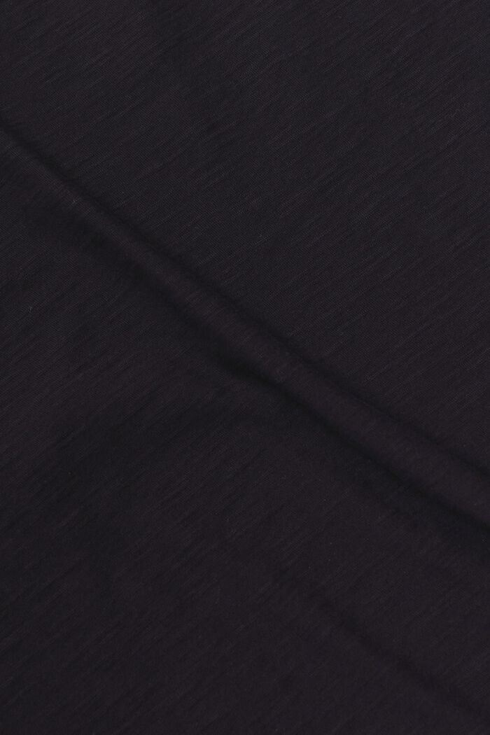 Cieniowana koszulka z łódkowym dekoltem, BLACK, detail image number 5