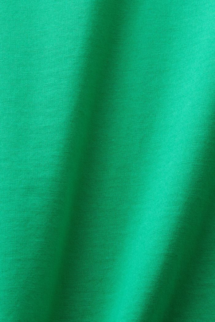 T-shirt z okrągłym dekoltem z bawełny pima, GREEN, detail image number 5