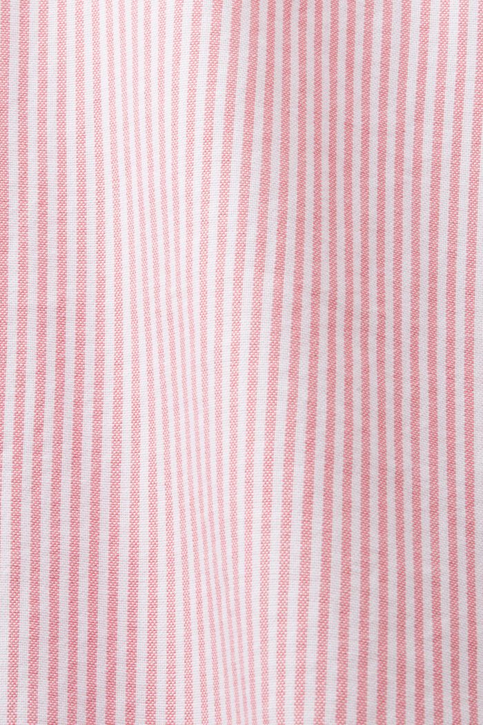 Koszula bawełniana w paski, fason oversize, PINK, detail image number 4