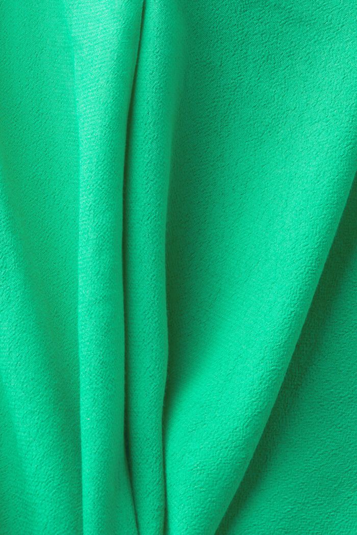 Bluzka z krepy z dekoltem w serek, GREEN, detail image number 4