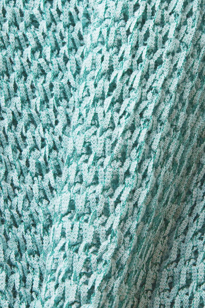 Sweter z przędzy tasiemkowej, EMERALD GREEN, detail image number 5