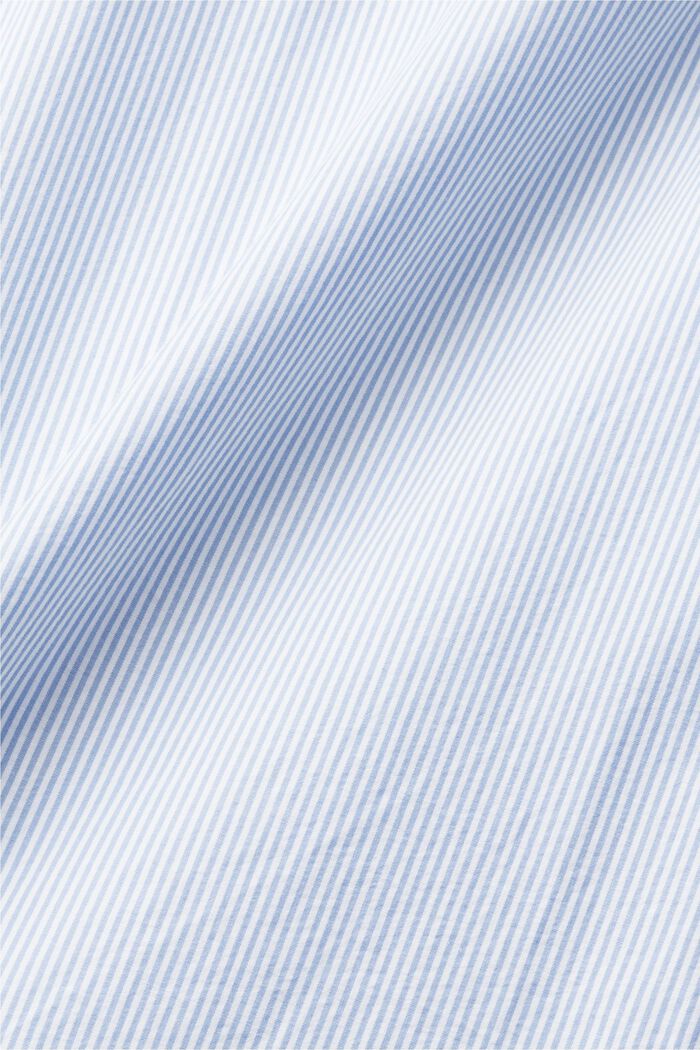 Bawełniana koszula w prążki ze stójką, GREY BLUE, detail image number 4