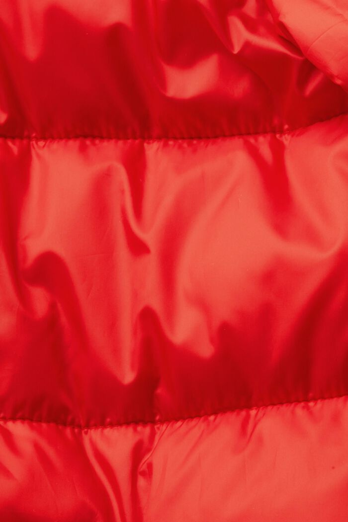 Z recyklingu: puchowy płaszcz z kapturem, RED, detail image number 4