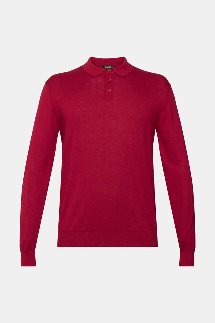 Z włóknem TENCEL™: koszulka polo z długim rękawem, CHERRY RED, detail image number 2