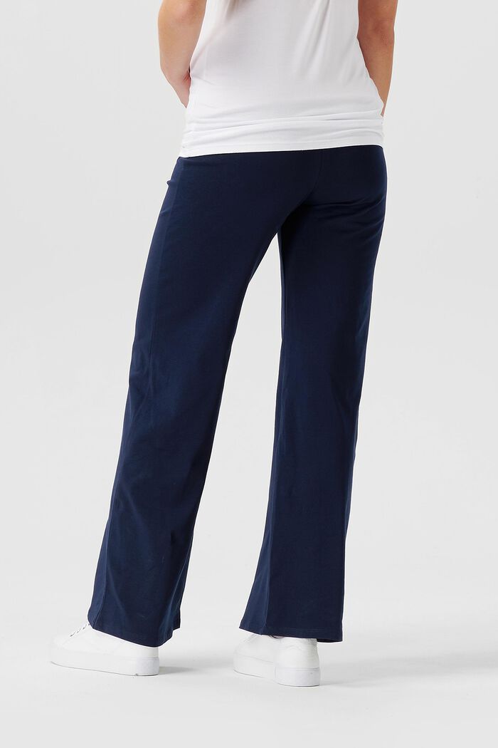 Spodnie z dżerseju z panelem na brzuch, bawełna organiczna, NIGHT BLUE, detail image number 1