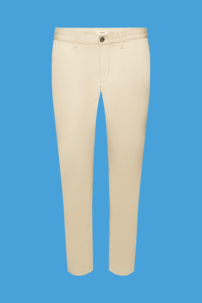Elastyczne spodnie chino z bawełny, SAND, detail image number 5