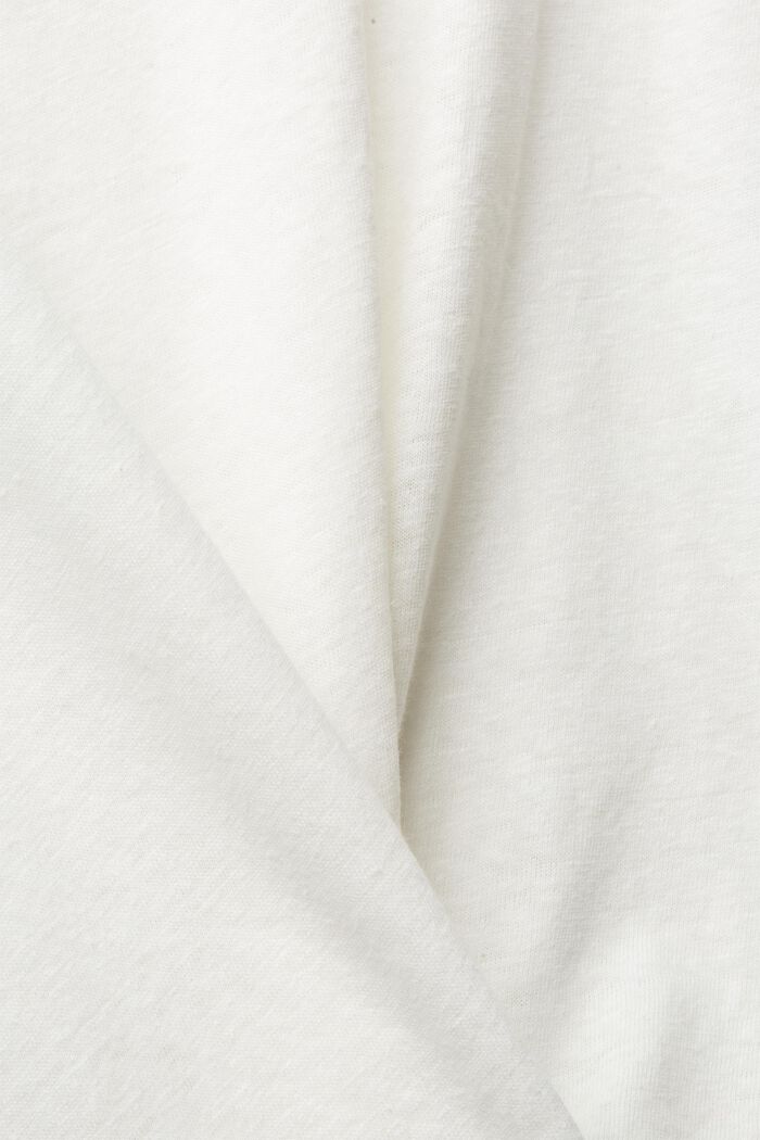 PLUS SIZE z lnem: T-shirt basic, OFF WHITE, detail image number 1