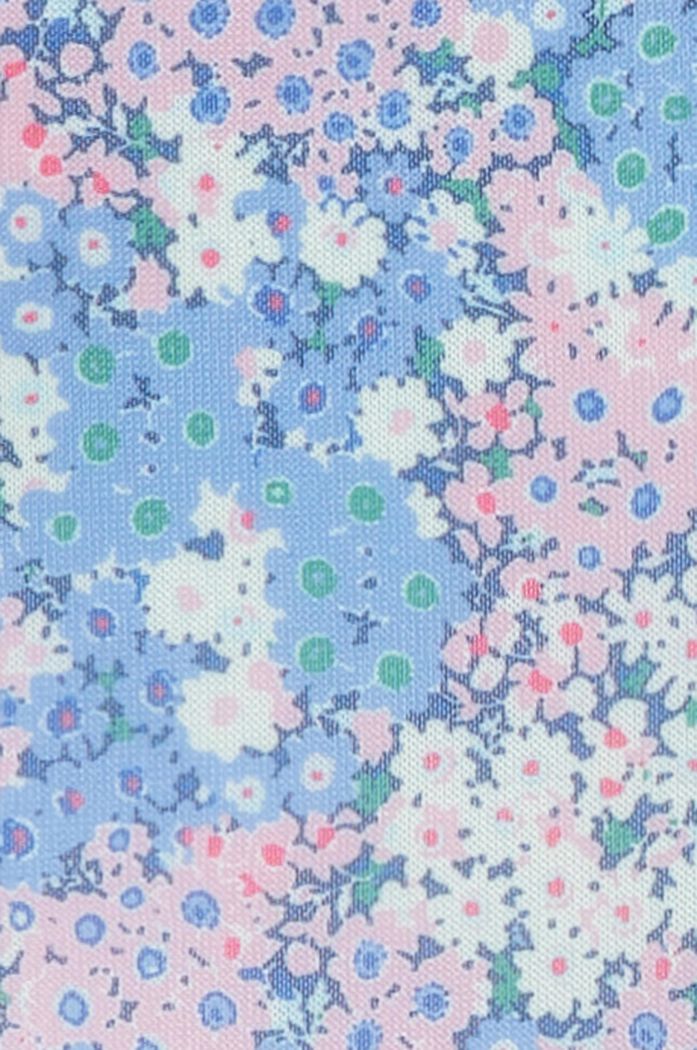 Sukienka maxi z siateczki z nadrukiem w kwiaty na całej powierzchni, LIGHT BLUE, detail image number 3