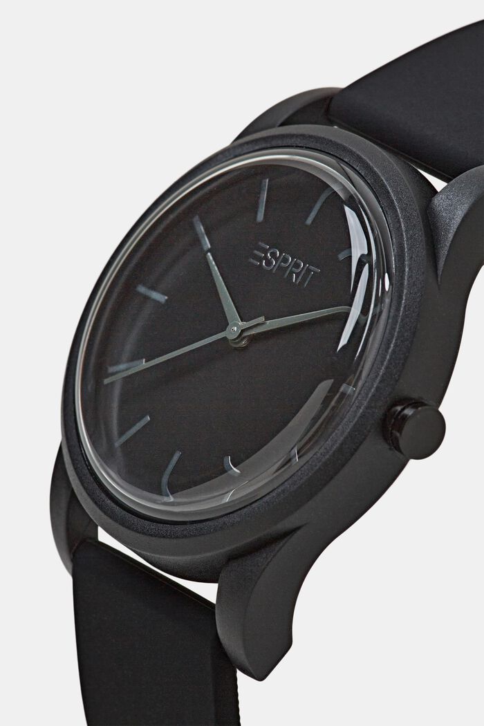 Zegarek z paskiem z gumy, BLACK, detail image number 1