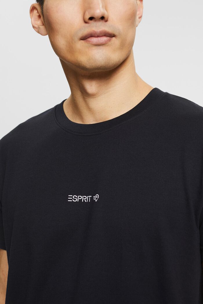 T-shirt z nadrukiem z tyłu, 100% bawełny ekologicznej, BLACK, detail image number 1