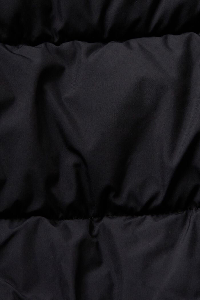 Pikowana kamizelka o skróconym kroju, BLACK, detail image number 4
