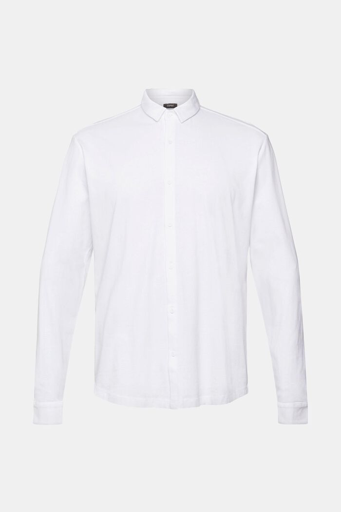 Koszula z dżerseju, 100% bawełny, WHITE, detail image number 5