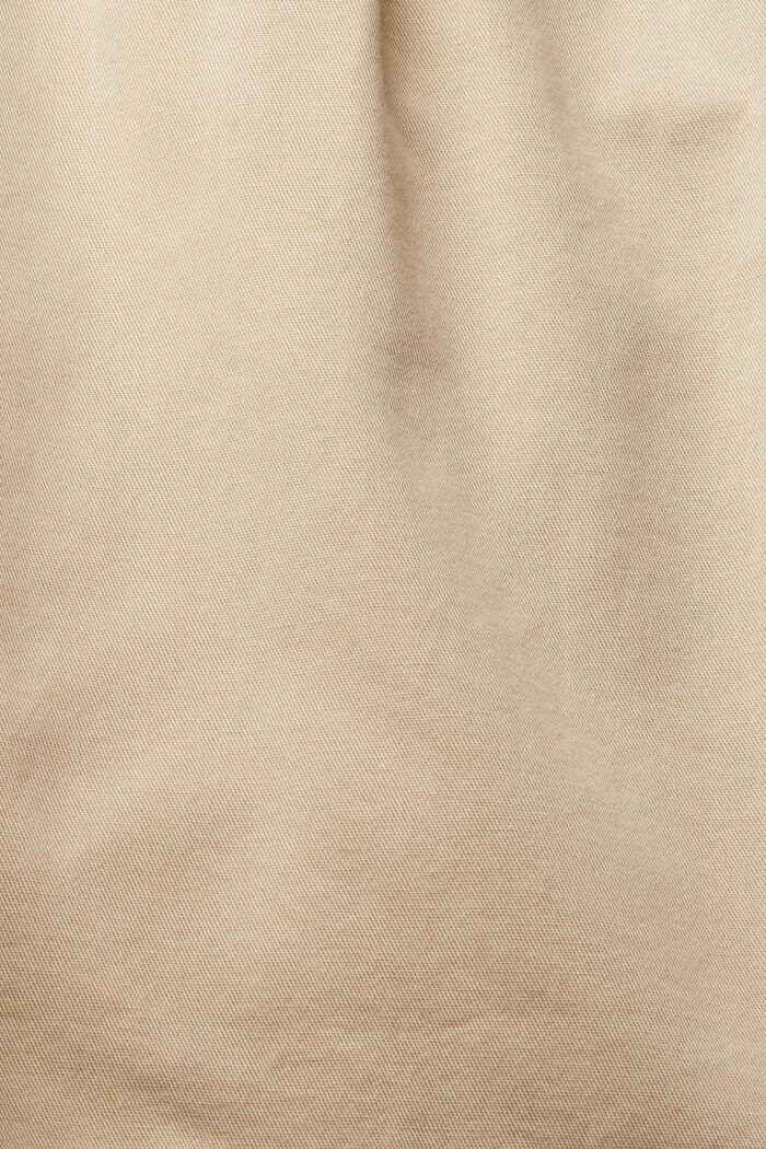 Szorty z wysokim stanem, 100% bawełna pima, BEIGE, detail image number 1