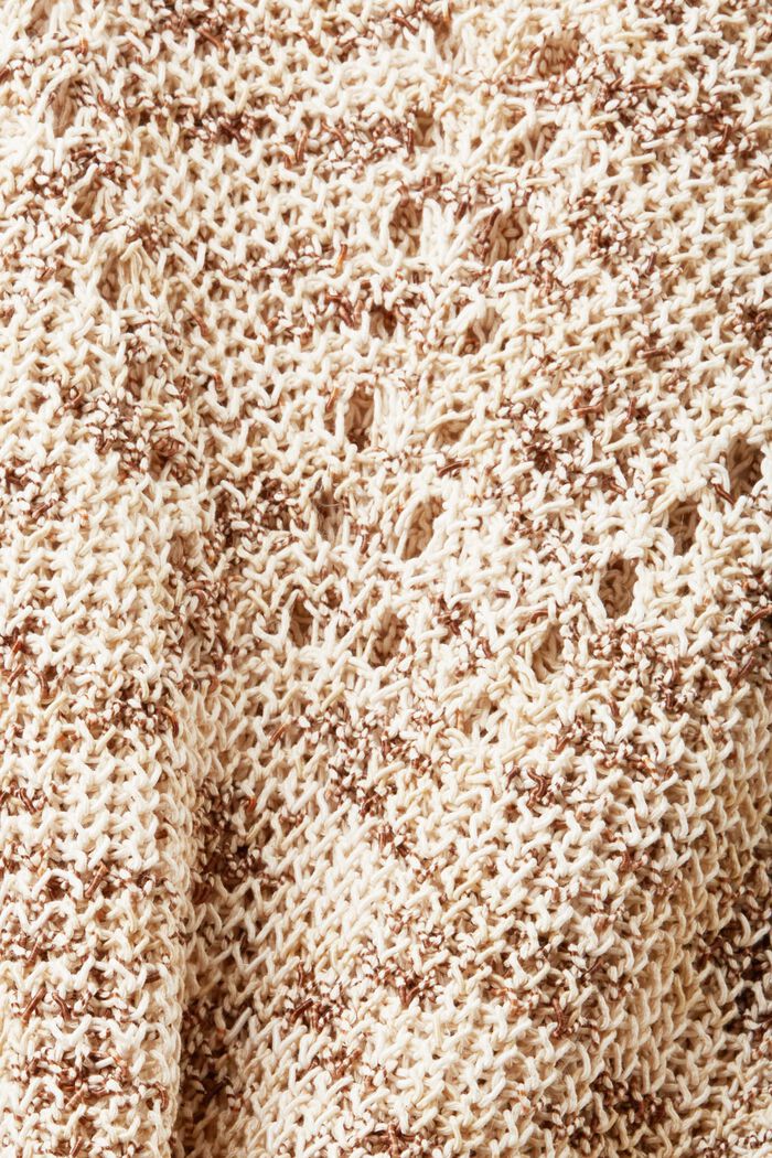 Sweter bez rękawów z dekoltem w serek, TAUPE, detail image number 5