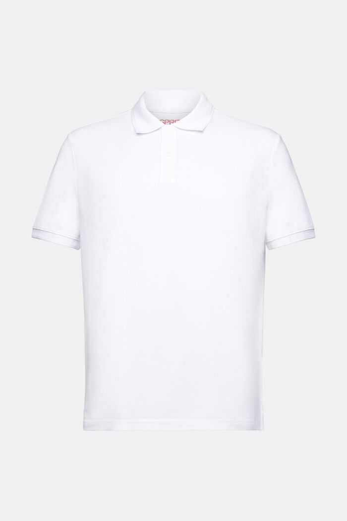Koszulka polo z piki bawełnianej, WHITE, detail image number 6