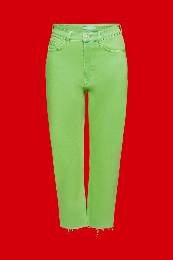 Skrócone spodnie z postrzępionym dołem, GREEN, detail image number 7