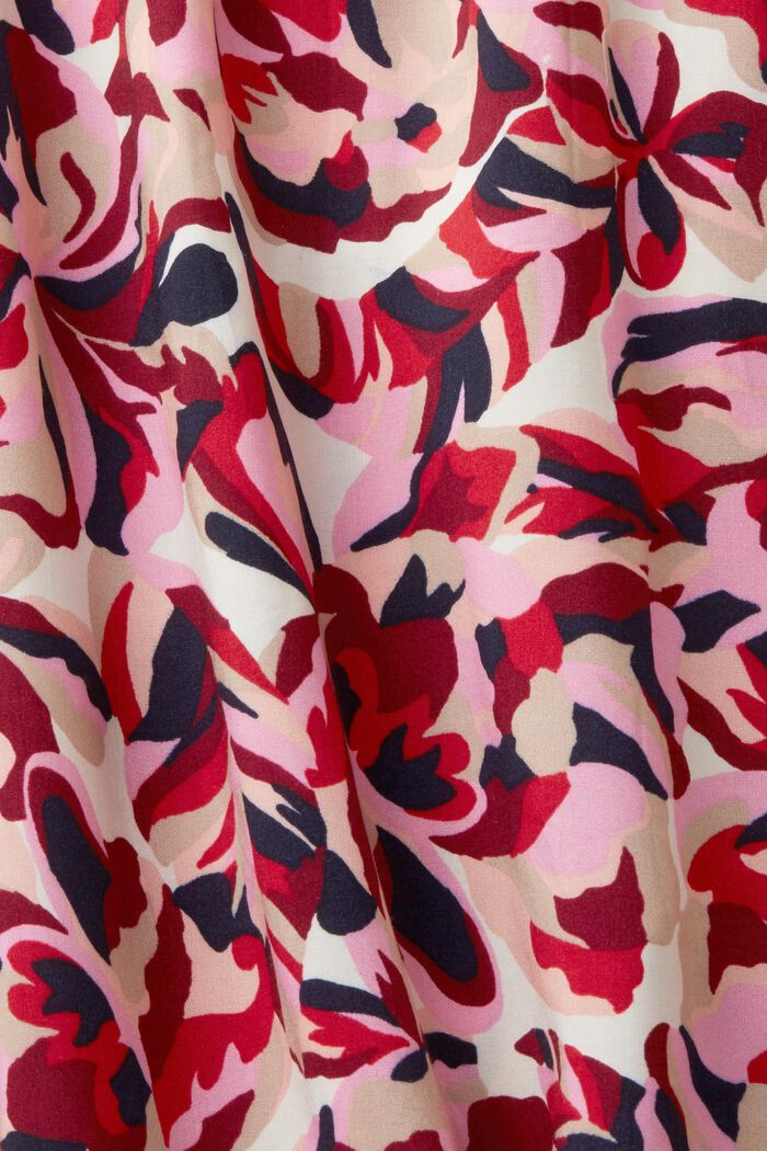 Długa sukienka plażowa z kwiatowym wzorem, DARK RED, detail image number 4