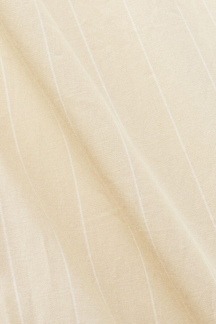 Koszulowa sukienka w paski, 100% bawełny, BEIGE, detail image number 5