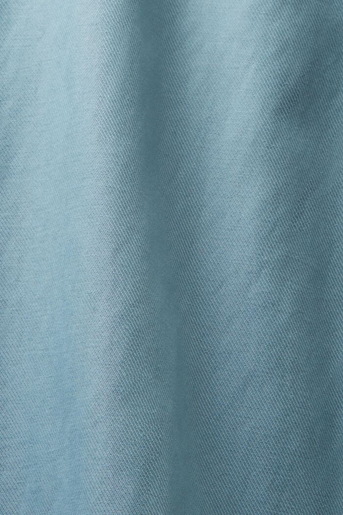 Koszula z diagonalu z przypinanym kołnierzykiem, TEAL BLUE, detail image number 6